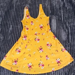 yellow floral dress
